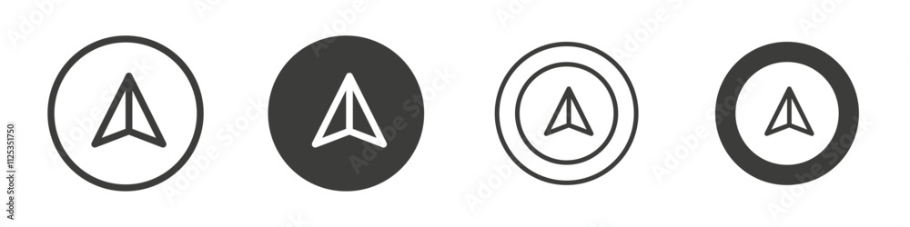 Arrow compass icon Simple outline vector logo Arrow compass icon Simple outline vector logo