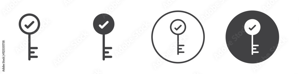Authorized Access icon Simple outline vector logo Authorized Access icon Simple outline vector logo