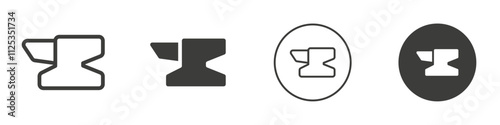 Anvil icon Simple outline vector logo