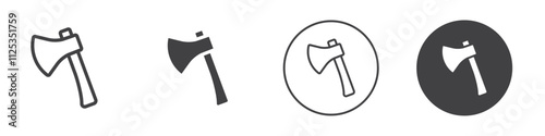 Axe icon Simple outline vector logo