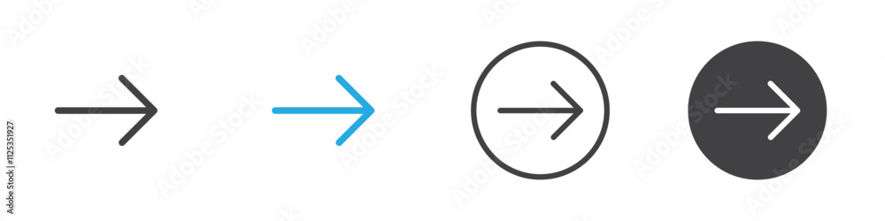 Arrow icon Simple outline vector logo Arrow icon Simple outline vector logo