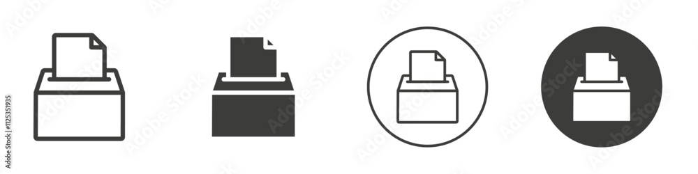 Ballot box icon Simple outline vector logo Ballot box icon Simple outline vector logo