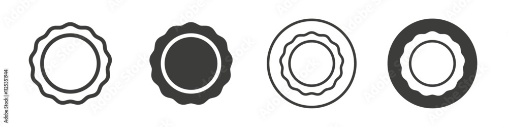Badge icon Simple outline vector logo Badge icon Simple outline vector logo