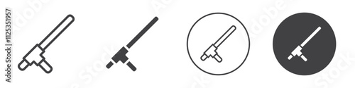 Baton icon Simple outline vector logo