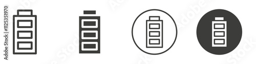 Battery icon Simple outline vector logo