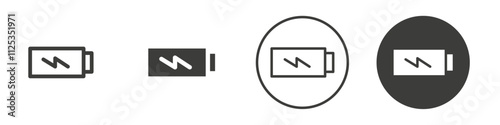 Battery icon Simple outline vector logo