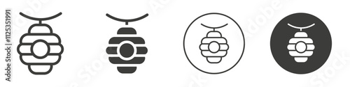 Beehive icon Simple outline vector logo