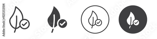 Environmental Approval icon Simple outline vector logo