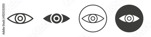 Eye icon Simple outline vector logo