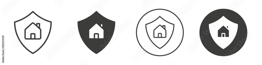 home insurance icon Simple outline vector logo home insurance icon Simple outline vector logo