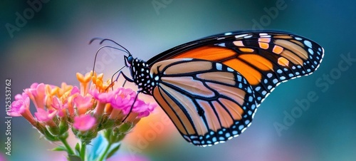 Monarch Butterfly on Vibrant Flower