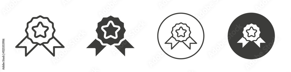 Medal icon Simple outline vector logo
