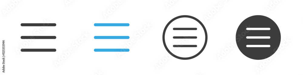 Menu icon Simple outline vector logo Menu icon Simple outline vector logo