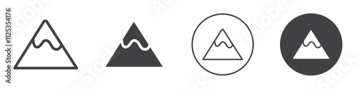 Mountain icon Simple outline vector logo Free Download Mountain icon Simple outline vector logo - GFXLoad