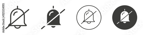 Mute icon Simple outline vector logo