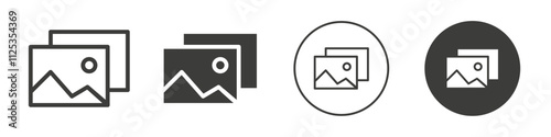 Picture icon Simple outline vector logo