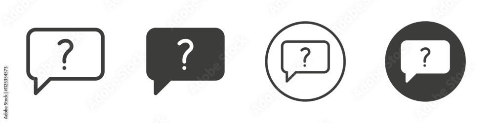 Question icon Simple outline vector logo Question icon Simple outline vector logo