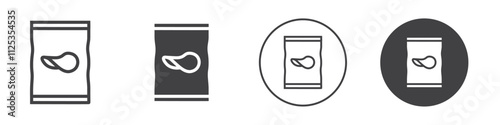 Potato chips icon Simple outline vector logo