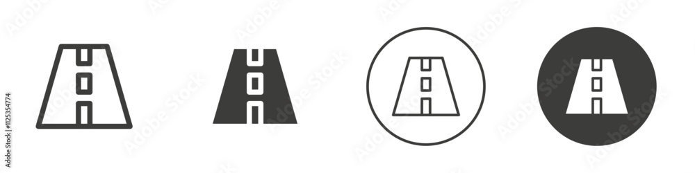 Road icon Simple outline vector logo Road icon Simple outline vector logo