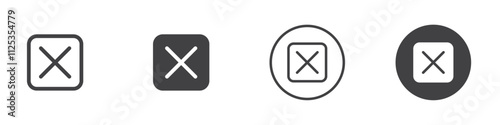 Remove icon Simple outline vector logo