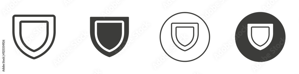 Shield icon Simple outline vector logo Shield icon Simple outline vector logo
