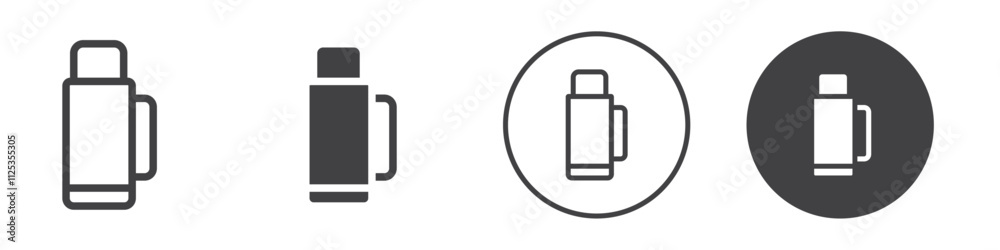 Thermos icon Simple outline vector logo Thermos icon Simple outline vector logo