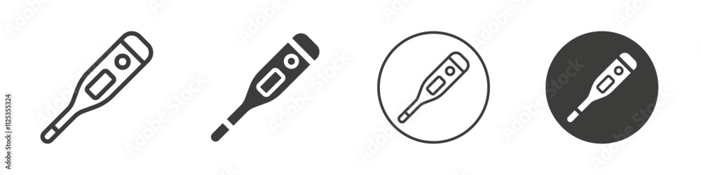 Thermometer icon Simple outline vector logo Thermometer icon Simple outline vector logo