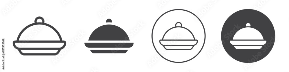 Tray icon Simple outline vector logo