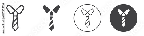 Tie icon Simple outline vector logo