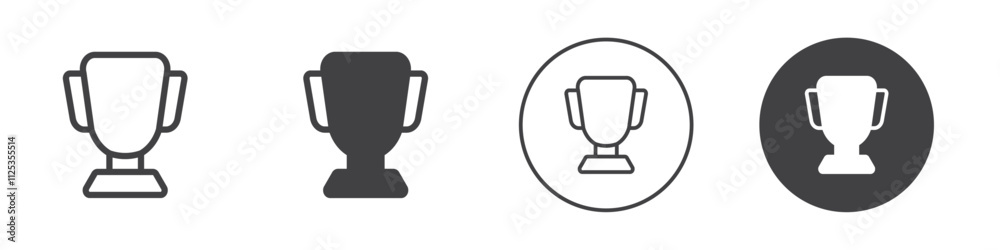 Trophy icon Simple outline vector logo Trophy icon Simple outline vector logo