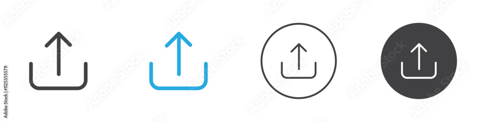 Upload icon Simple outline vector logo