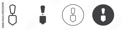 Trowel icon Simple outline vector logo