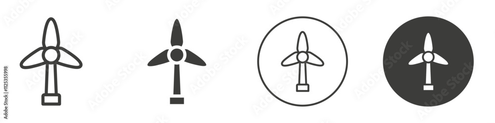 Windmill icon Simple outline vector logo Windmill icon Simple outline vector logo