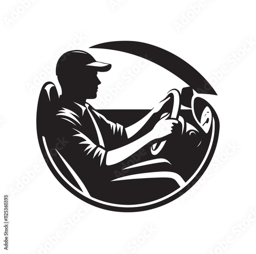 car Driver silhouette vector illustration