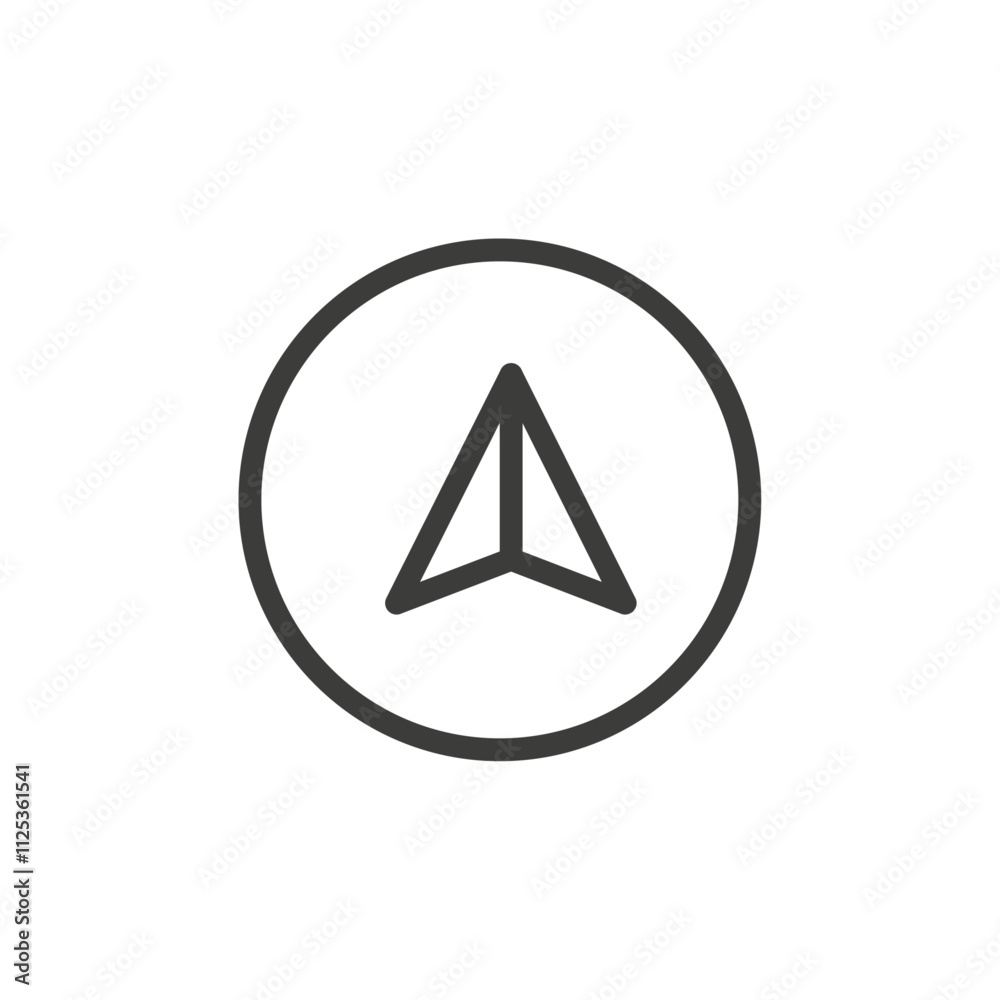 arrow compass icon Simple outline vector logo arrow compass icon Simple outline vector logo