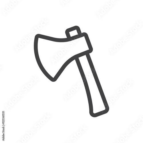 Axe icon Simple outline vector logo