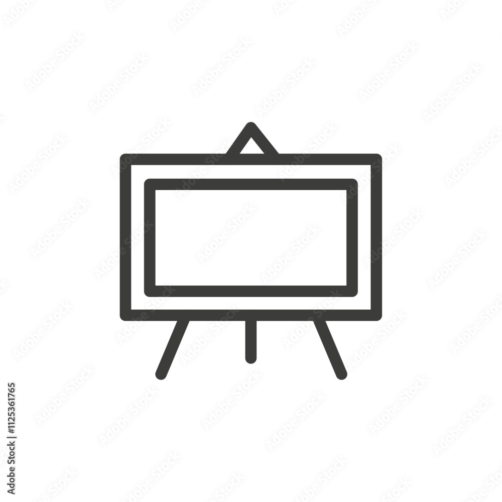 Blackboard icon Simple outline vector logo Blackboard icon Simple outline vector logo