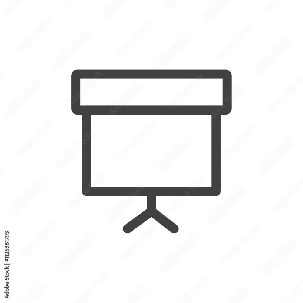 Blackboard icon Simple outline vector logo Blackboard icon Simple outline vector logo
