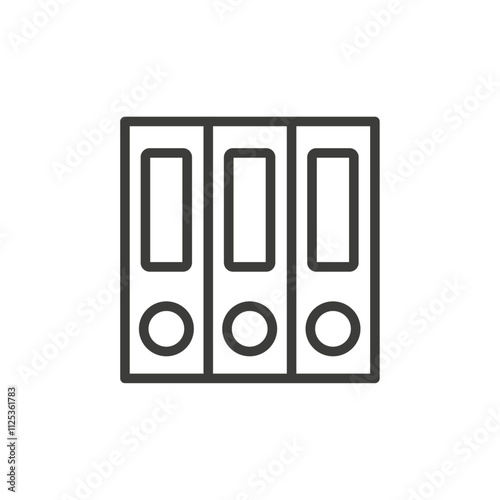 Binders icon Simple outline vector logo