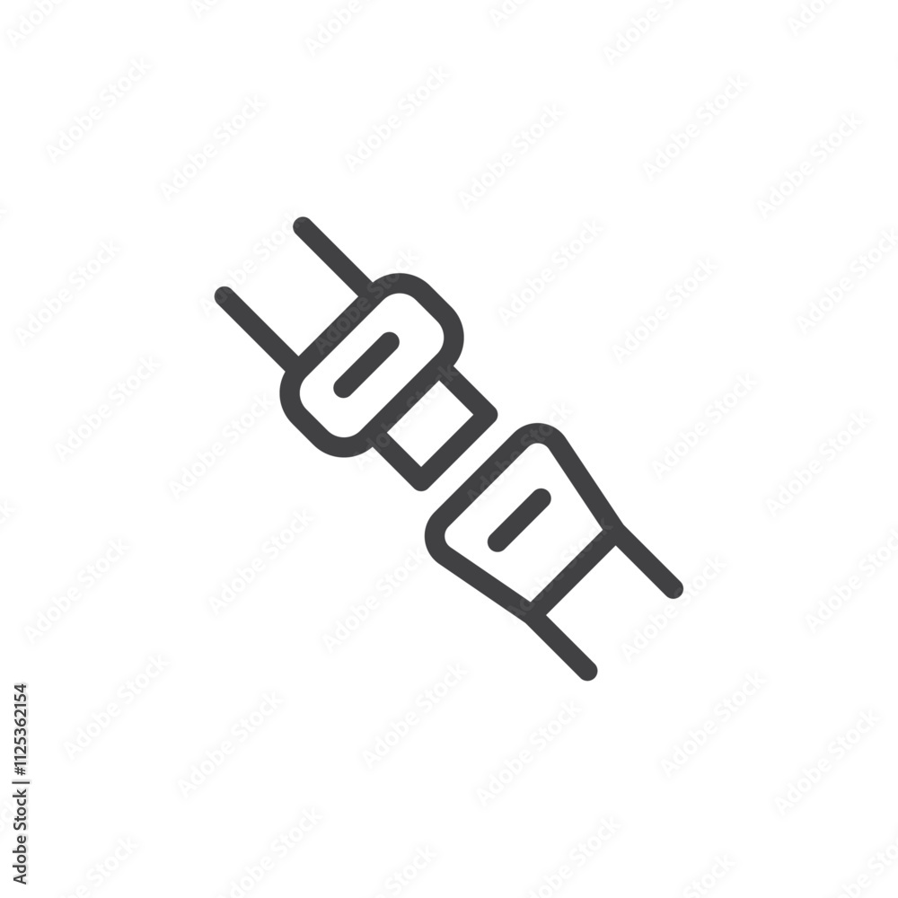 Car seat belt icon Simple outline vector logo Car seat belt icon Simple outline vector logo
