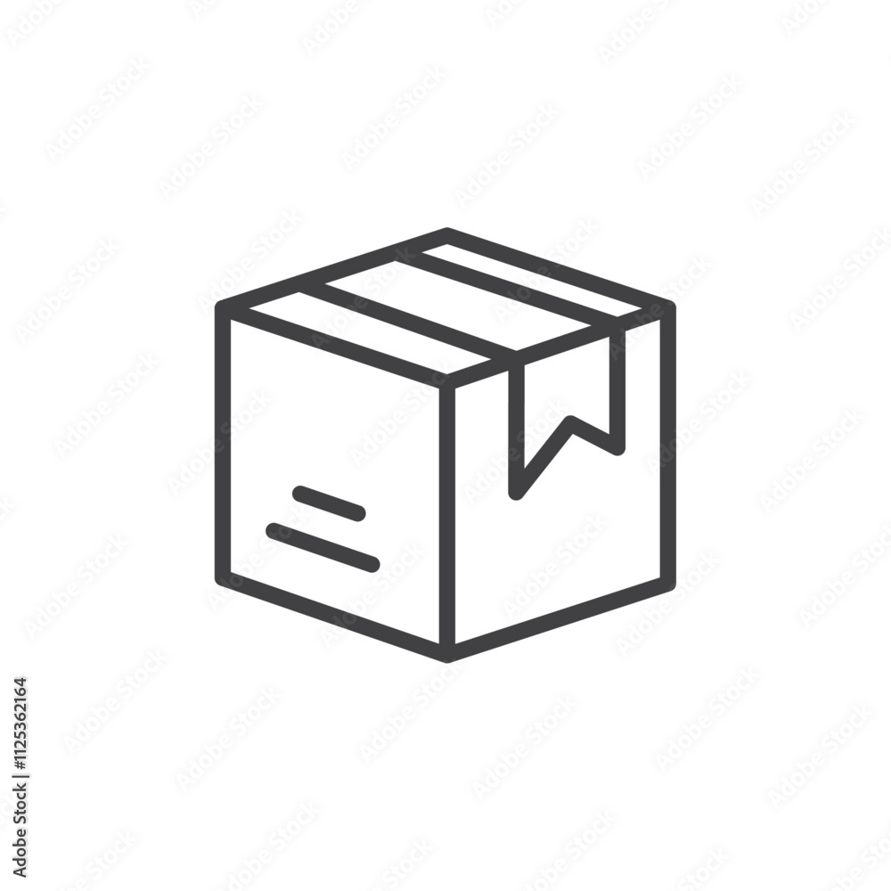 Cargo box icon Simple outline vector logo Cargo box icon Simple outline vector logo