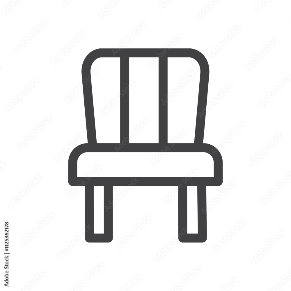 Chair icon Simple outline vector logo Chair icon Simple outline vector logo