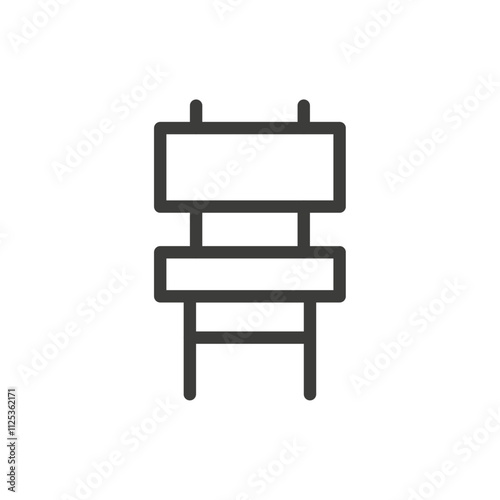 Chair icon Simple outline vector logo