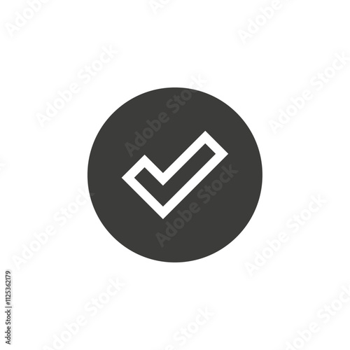 Check icon Simple outline vector logo