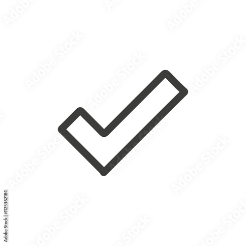 Check mark icon Simple outline vector logo