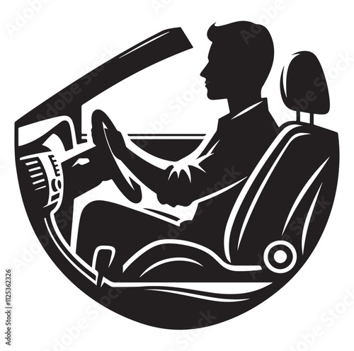 car Driver silhouette vector illustration