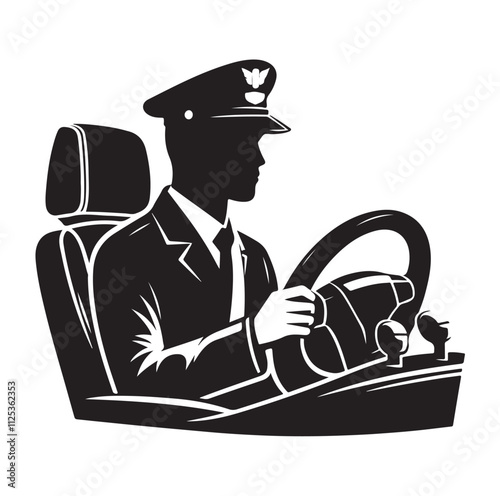 car Driver silhouette vector illustration