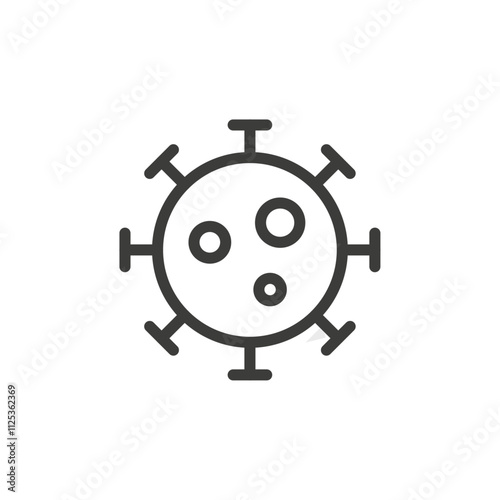 Coronavirus icon Simple outline vector logo