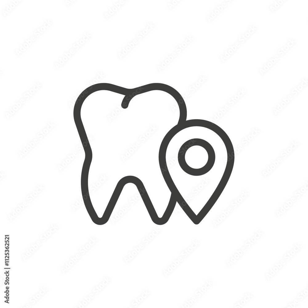 Dental clinic icon Simple outline vector logo Dental clinic icon Simple outline vector logo