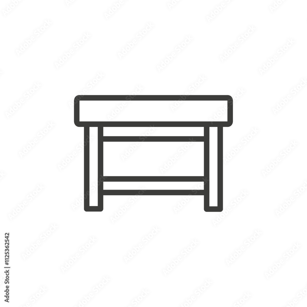 Desk icon Simple outline vector logo Desk icon Simple outline vector logo